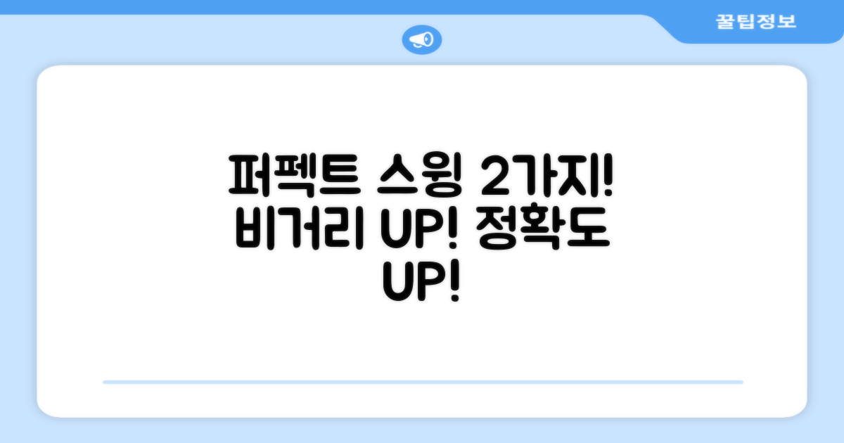 2가지 퍼펙트 스윙