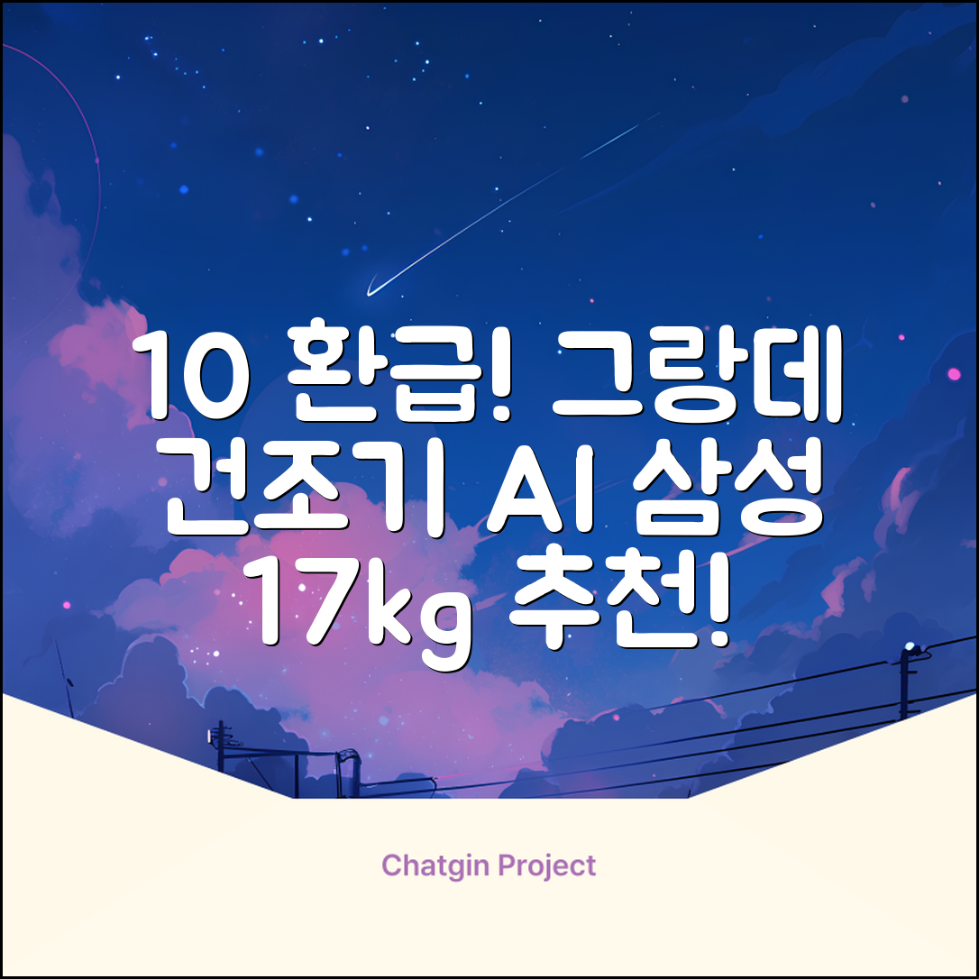 [10% 환급가전] 삼성전자 그랑데 건조기 AI 이녹스 DV17T8740BP 17kg 방문설치 추천 리뷰