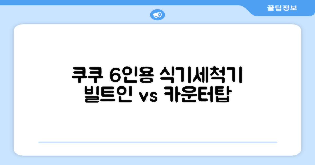 쿠쿠 인테리어 식기세척기 6인용, 퓨어 화이트, CDW-CS0620TWE: 빌트인 vs 카운터탑, 똑똑한 선택 가이드