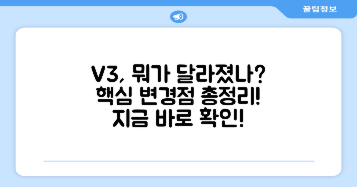 V3, 무엇이 달라졌을까?