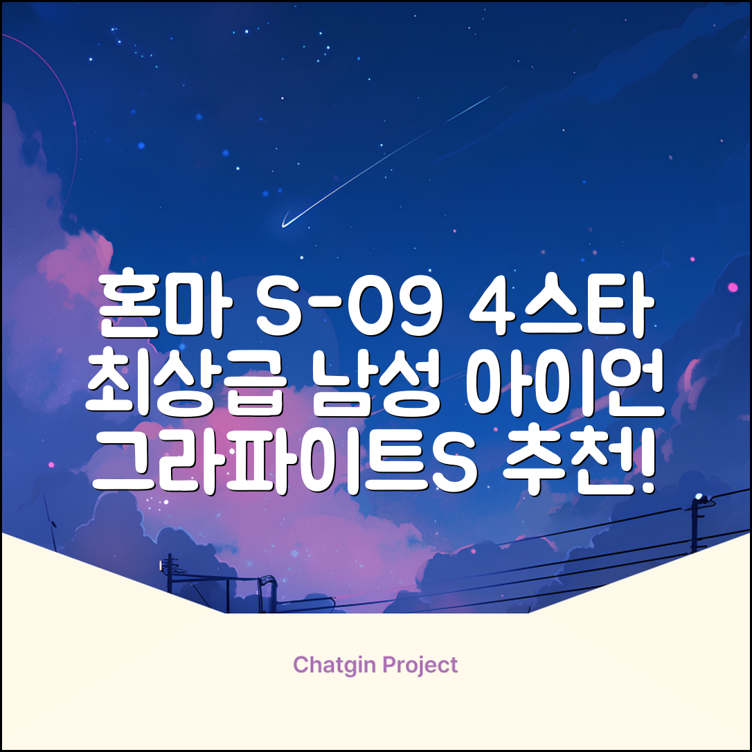 혼마아이언세트 남자아이언세트 S-09 혼마아이언 4스타 4/5/6/7/8/9/10/11/A/S 아이언커버 포함, 그라파이트S 추천 리뷰