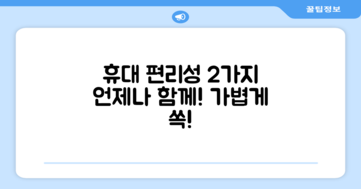 2가지 휴대 편리성