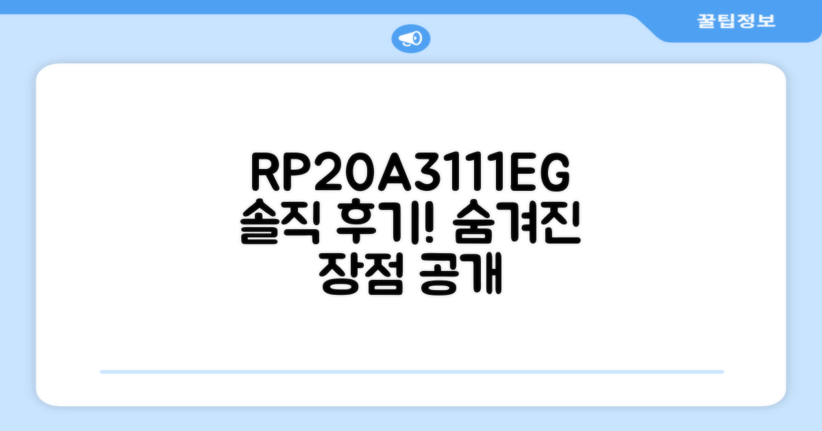 RP20A3111EG, 오래 써보니 알겠는 점
