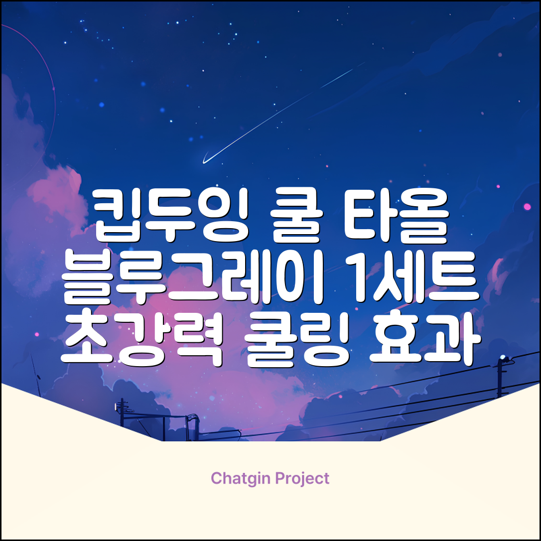 키프두잉 건식 스포츠 쿨 타올 케이스, 블루 + 그레이, 1세트 추천 리뷰