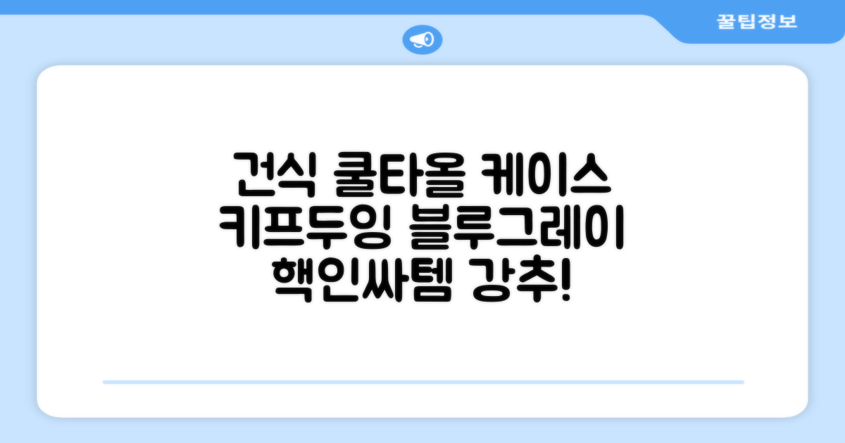 키프두잉 건식 스포츠 쿨 타올 케이스, 블루 + 그레이, 1세트 추천 리뷰