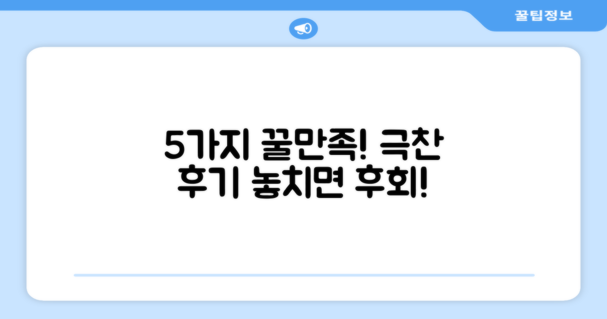 5가지 만족 리뷰