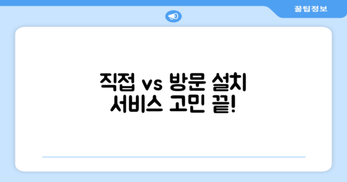 설치 서비스, 직접 vs 방문