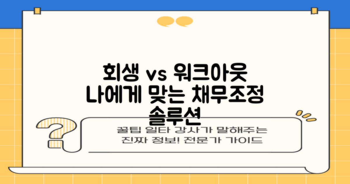 개인회생 vs. 개인워크아웃: 나에게 맞는 채무조정 방법 찾기