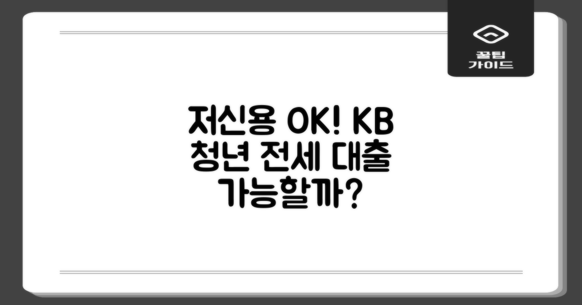 저신용자도 KB 청년 전세자금대출, 가능할까요?