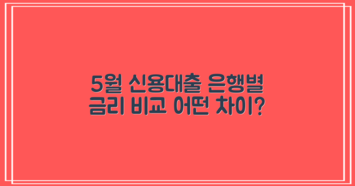 24년 5월, 신용대출 금리 비교: 은행별 금리, 어떤 차이가 있을까?
