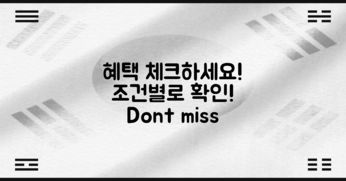 조건별 혜택을 체크하세요