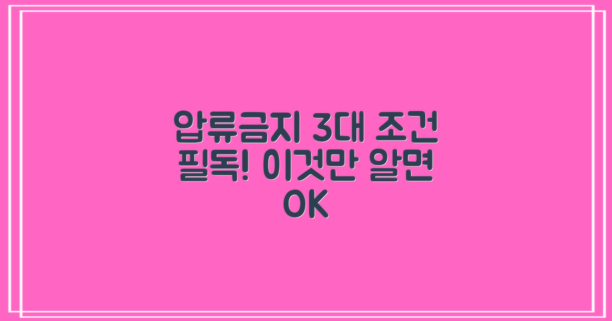 압류금지 3대 조건