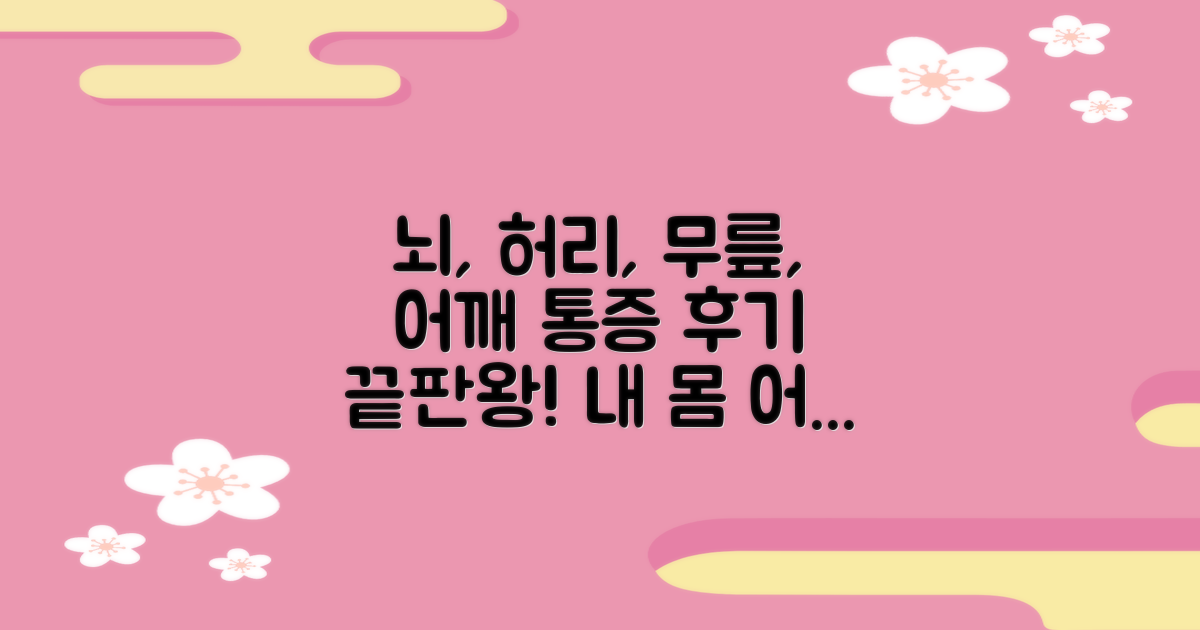뇌, 허리, 무릎, 어깨 부위별 후기